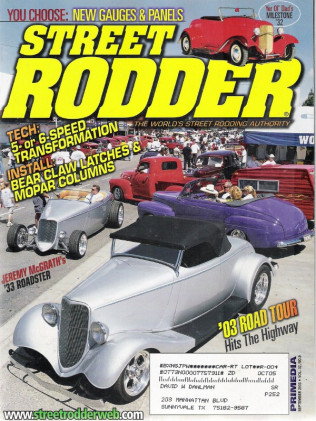 STREET RODDER 2003 SEPT - NORTHSTAR, MOLDED INTERIOR MADE, CUSTOM DASH MADE